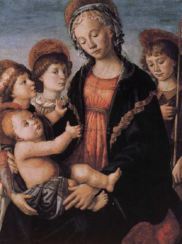Sandro Botticelli Our Lady of Angels with the two sub China oil painting art